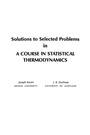 Cover: Solutions to Selected Problems in A Course in Statistical Thermodynamics - Academic Press