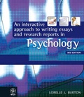 Cover: An Interactive Approach to Writing Essays and Research Reports in Psychology - Wiley
