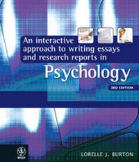 Enlarge image Cover: An Interactive Approach to Writing Essays and Research Reports in Psychology - Wiley