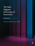 Cover: The New Palgrave Dictionary of Economics - Palgrave Macmillan
