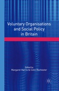 Cover: Voluntary Organisations and Social Policy in Britain - Red Globe Press