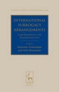 Abbildung von: International Surrogacy Arrangements - Hart Publishing