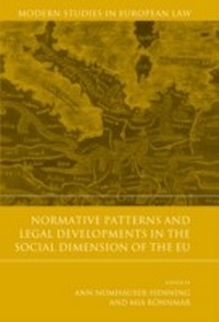 Abbildung von: Normative Patterns and Legal Developments in the Social Dimension of the EU - Hart Publishing