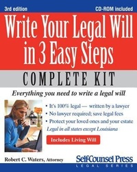 Abbildung von: Write Your Legal Will in 3 Easy Steps - Self-Counsel Press