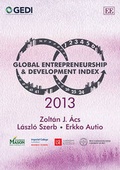 Cover: Global Entrepreneurship and Development Index 2013 - Edward Elgar Publishing