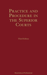Abbildung von: Practice and Procedure in the Superior Courts - Bloomsbury Professional