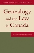 Cover: Genealogy and the Law in Canada - ONTARIO GENEALOGICAL SOCIETY