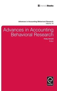 Enlarge image Cover: Advances in Accounting Behavioral Research - Emerald Group Publishing Limited