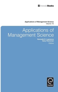 Enlarge image Cover: Applications of Management Science - Emerald Group Publishing Limited