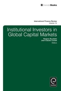 Cover: Institutional Investors In Global Capital Markets - Emerald Publishing Limited