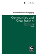 Cover: Communities and Organizations - Emerald Publishing Limited