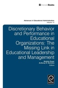 Cover: Discretionary Behavior and Performance in Educational Organizations - Emerald Publishing Limited