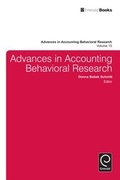 Cover: Advances in Accounting Behavioral Research - Emerald Publishing Limited