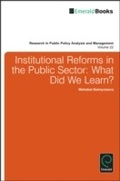 Cover: Institutional Reforms in the Public Sector - Emerald Publishing Limited
