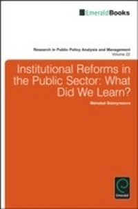 Enlarge image Cover: Institutional Reforms in the Public Sector - Emerald Publishing Limited
