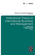 Cover: Institutional Theory in International Business - Emerald Group Publishing Limited