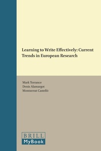 Enlarge image Cover: Learning to Write Effectively: Current Trends in European Research - Emerald Group Publishing Limited
