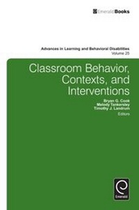 Enlarge image Cover: Classroom Behavior, Contexts, and Interventions - Emerald Publishing Limited