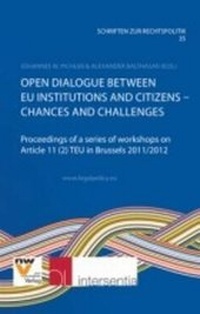 Enlarge image Cover: Open Dialogue Between EU Institutions and Citizens - Changes and Challenges - Intersentia Ltd