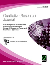 Enlarge image Cover: Selected papers from the 2012 Association of Qualitative Research/ Discourse, Power and Resistance conference - Emerald Group Publishing Limited