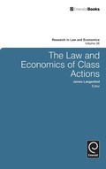 Cover: The Law and Economics of Class Actions - Emerald Group Publishing Limited