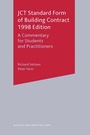 Cover: JCT Standard Form of Building Contract 1998 Edition - Red Globe Press