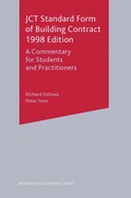 Cover: JCT Standard Form of Building Contract 1998 Edition - Red Globe Press