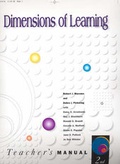 Cover: Dimensions of Learning: Teachers Manual - Hawker Brownlow Education Pty Ltd