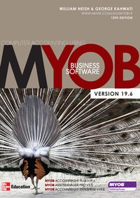 Abbildung von: Computer Accounting Using MYOB Business Software v19.6 - McGraw-Hill Education / Australia
