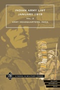 Cover: Indian Army List January 1919 - Volume 2 - Andrews UK
