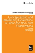 Cover: Conceptualizing and Researching Governance in Public and Non-Profit Organizations - Emerald Publishing Limited