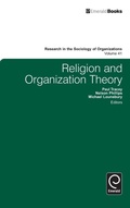 Cover: Religion and Organization Theory - Emerald Group Publishing Limited