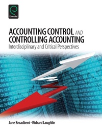 Enlarge image Cover: Accounting Control and Controlling Accounting - Emerald Group Publishing Limited
