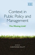 Cover: Context in Public Policy and Management - Edward Elgar Publishing