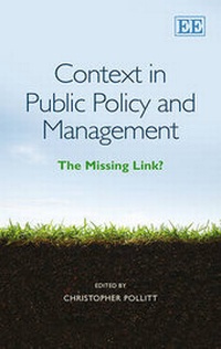 Enlarge image Cover: Context in Public Policy and Management - Edward Elgar Publishing