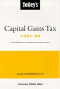 Cover: Tolley's Capital Gains Tax 1997-98 - Tolley Publishing