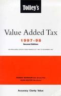 Cover: Tolley's Value Added Tax: 1997-98: 2nd Edition - Tolley Publishing