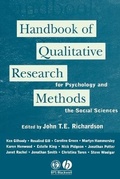 Cover: Handbook of Qualitative Research Methods for Psychology and the Social Sciences - Wiley
