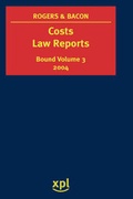 Cover: Costs Law Reports 2004 (Bound Volume 3) - XPL Publishing