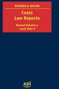 Cover: Costs Law Reports 2006: Vol 5 - XPL Publishing