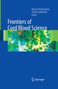 Cover: Frontiers of Cord Blood Science - Springer
