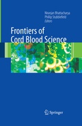 Cover: Frontiers of Cord Blood Science - Springer
