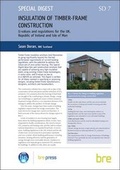 Cover: Insulation of Timber-frame Construction - IHS BRE Press