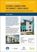 Cover: Lessons Learned from the Barratt Green House - IHS BRE Press