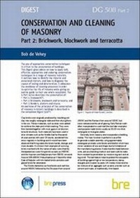 Enlarge image Cover: Conservation and Cleaning of Masonry: Brickwork, Blockwork and Terracotta Pt. 2 - IHS BRE Press