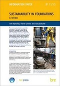 Cover: Sustainability in Foundations - IHS BRE Press