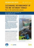 Cover: Sustainable Refurbishment of the BRE Victorian Terrace: Construction Process No. 2 - IHS BRE Press