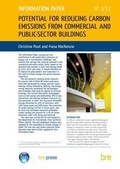 Cover: Potential for Reducing Carbon Emissions from Commercial and Public-sector Buildings - IHS BRE Press