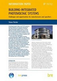 Enlarge image Cover: Building-integrated Photovoltaic Systems - IHS BRE Press