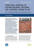 Cover: Structural Appraisal of Existing Buildings, Including for a Material Change of Use: Additional Considerations and Information Sources Pt. 4 - IHS BRE Press